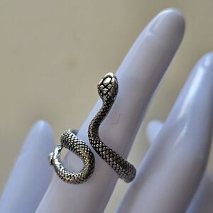 Silver Snake Wrap Ring Size 8
